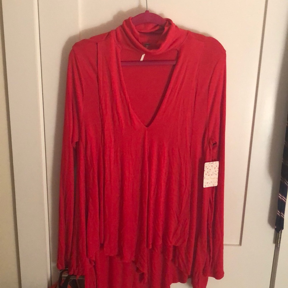 Free people cowl neck V-neck
